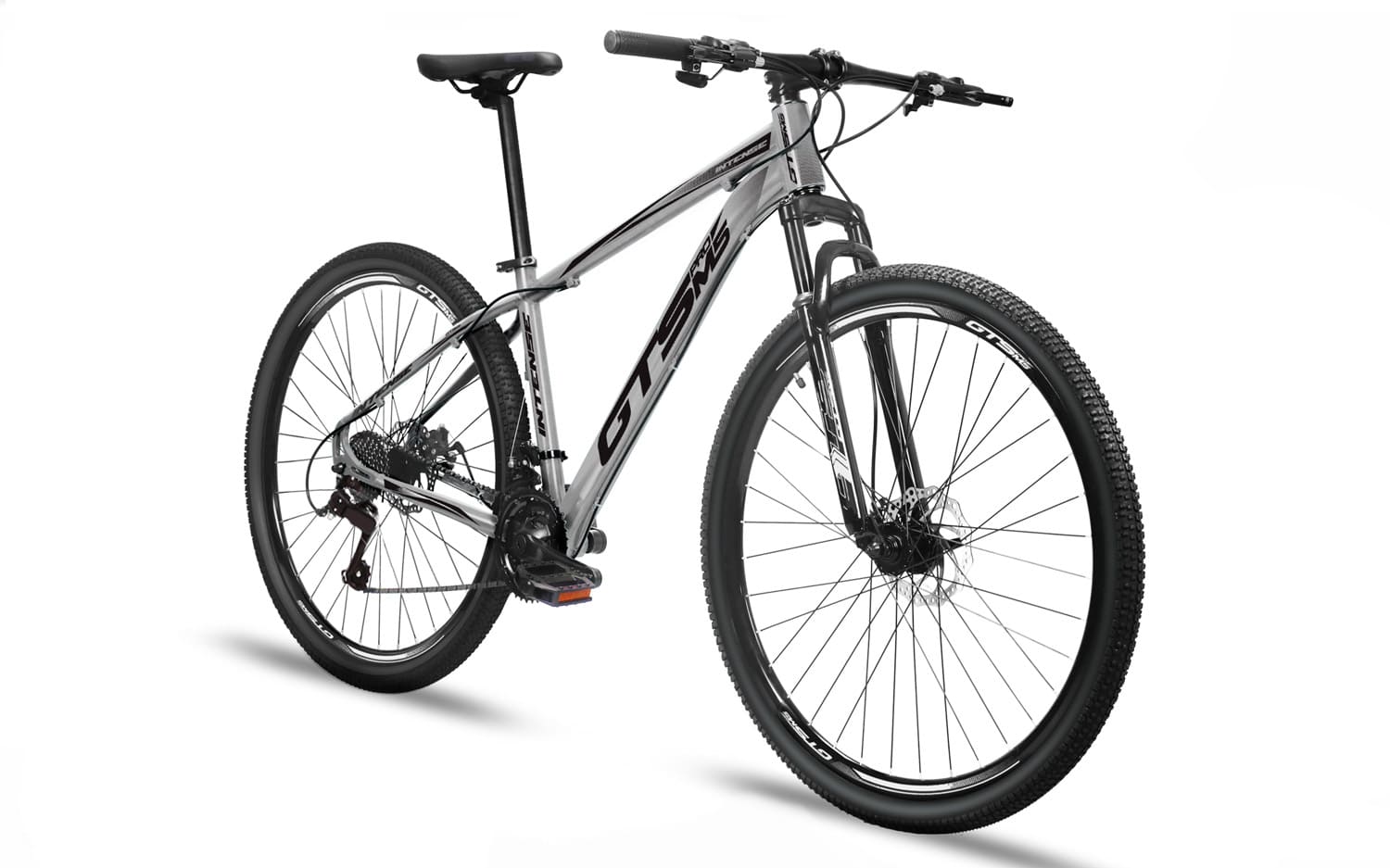 Bicicleta Aro 29 GTS PROM5 Intense Freio a Disco 21 Marchas-Cinza/Preto-17