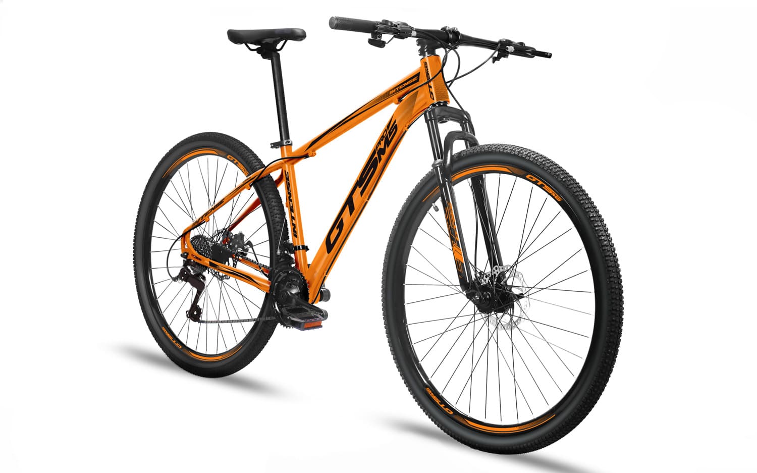 Bicicleta Aro 29 GTS PROM5 Intense Freio a Disco 21 Marchas-Laranja/Preto-17