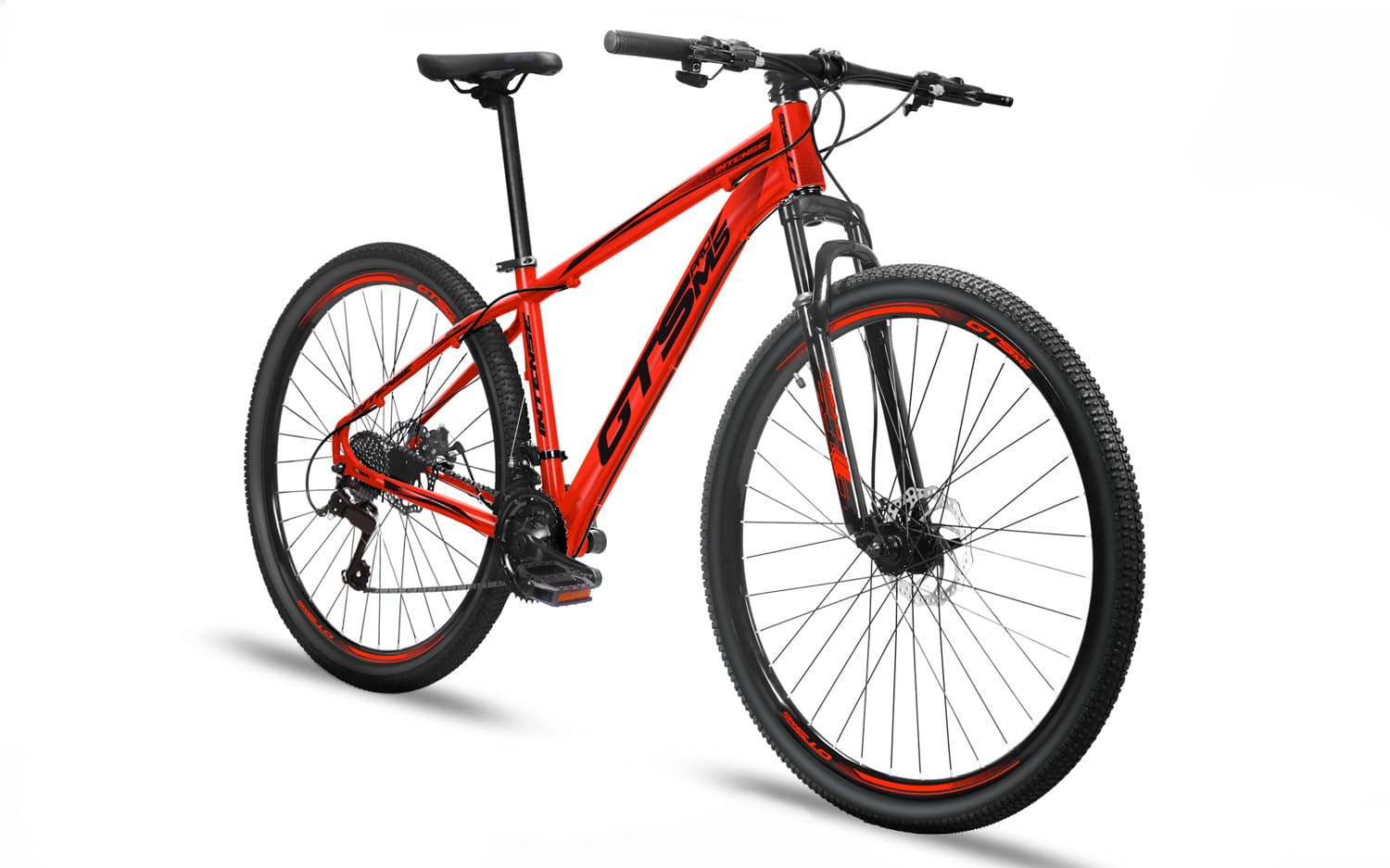 Bicicleta Aro 29 GTS PROM5 Intense Freio a Disco 21 Marchas-Vermelho/Preto-19
