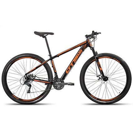 Bicicleta Aro 29 GTS PROM5 Intense Freio a Disco 24 Marchas-Preto/Laranja-19