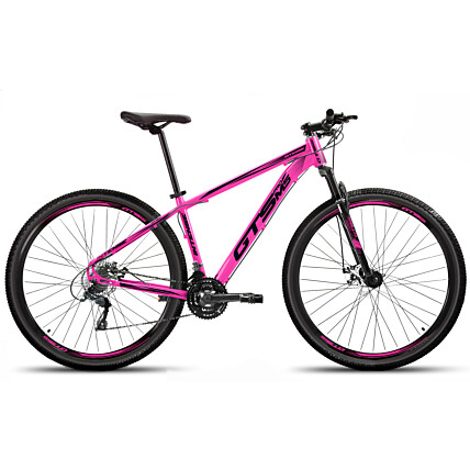 Bicicleta Aro 29 GTS PROM5 Intense Freio a Disco 24 Marchas-Rosa/Preto-21