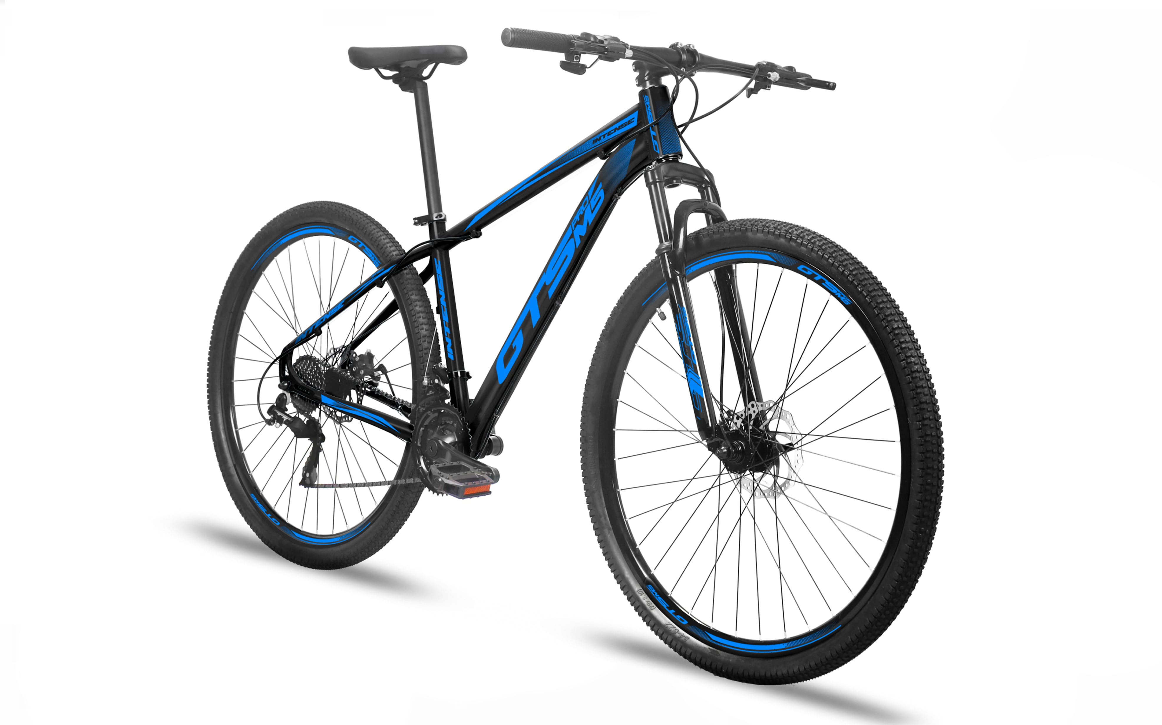 Bicicleta Aro 29 GTS PROM5 Intense Freio a Disco 24 Marchas-Preto/Azul-21