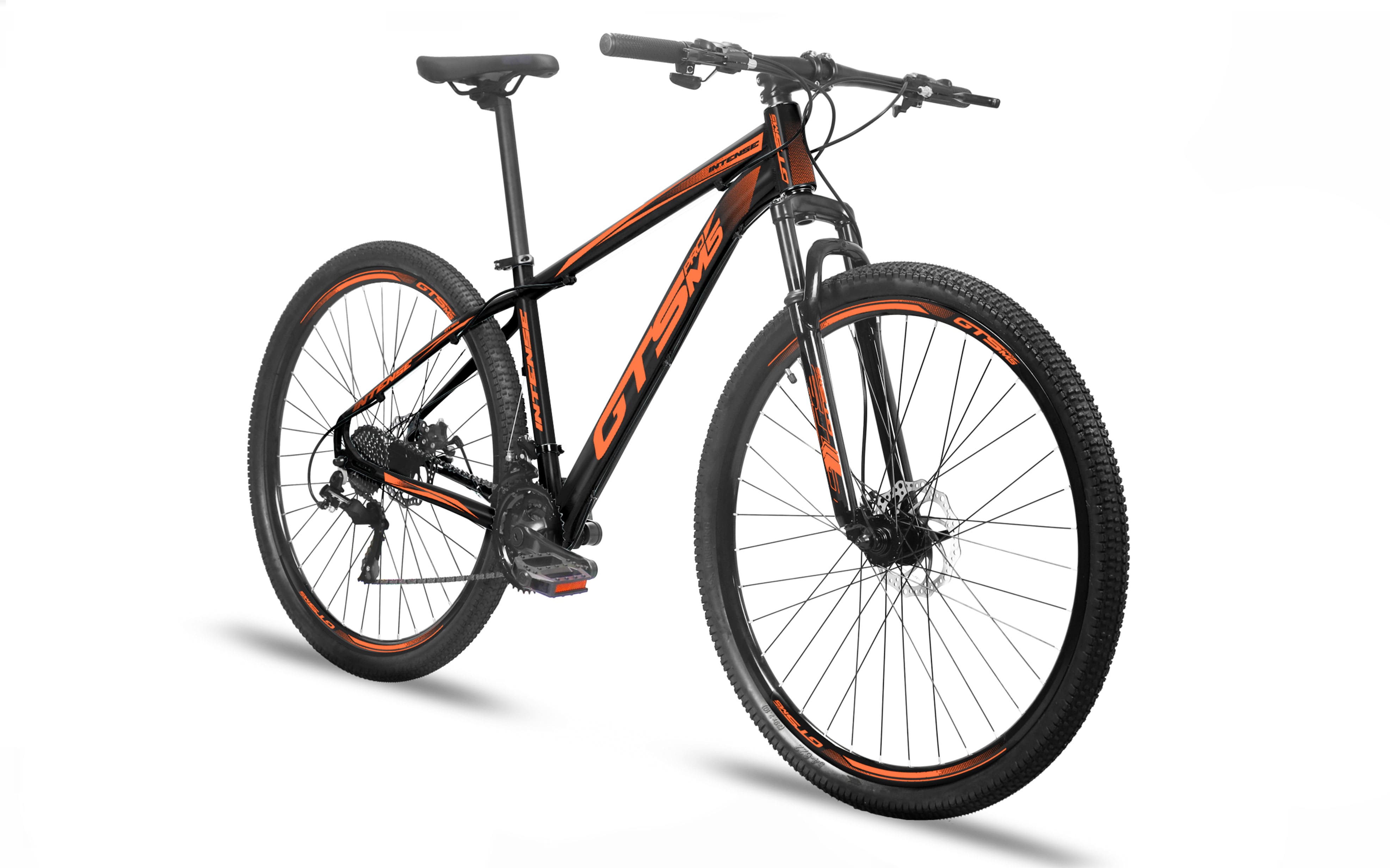 Bicicleta Aro 29 GTS PROM5 Intense Freio a Disco 24 Marchas-Preto/Laranja-19